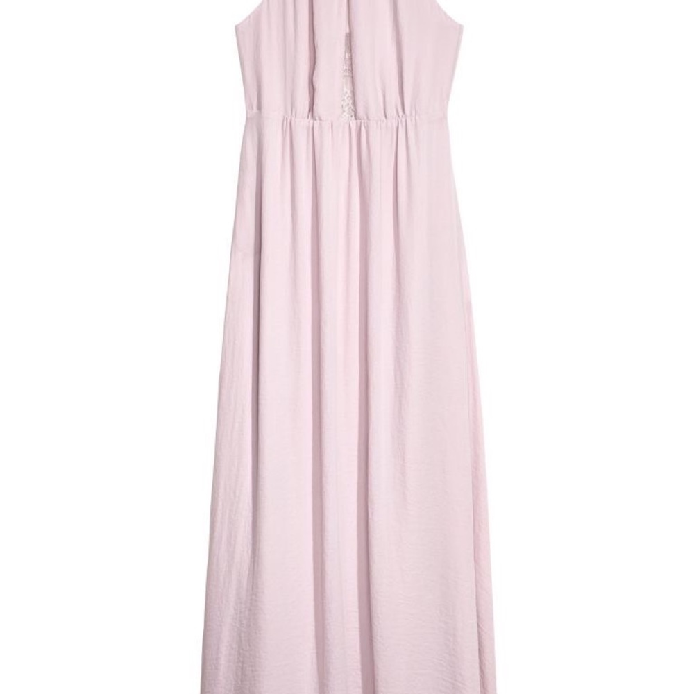 H&M Light Heather Lavendar  Maxi dress with Lace Open Back, Size: 8, NEVER WORN!